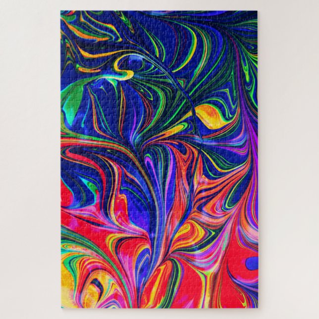 Rainbow Swirl Trippy Glow Stick Puzzle (Vertikal)