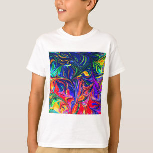 Rainbow Swirl Trippy Glow Stick T-Shirt