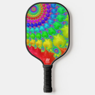 Rainbow Swirl - USA Pickle Ball zugelassenes Padde Pickleball Schläger