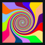 Rainbow Swirr Groovy Psychedelic Pop Art Poster<br><div class="desc">mit einem fesselnden,  funky Design von Regenbogenpsychedelischen Wirbel,  inspiriert von Pop Art aus den 1960er und 1970er Jahren. Dieses lustige,  farbenfrohe,  helle Design wird sicher ein Lächeln bringen.</div>