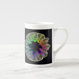 Rainbow Swish Bone China Tasse