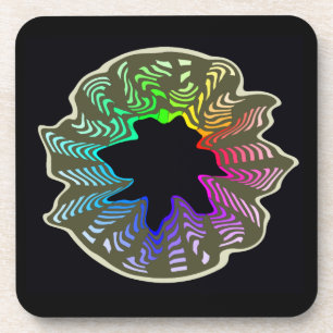 Rainbow Swish Untersetzer mit Cork Backing