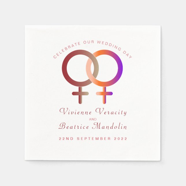 Rainbow-Symbole Serviette (Vorderseite)