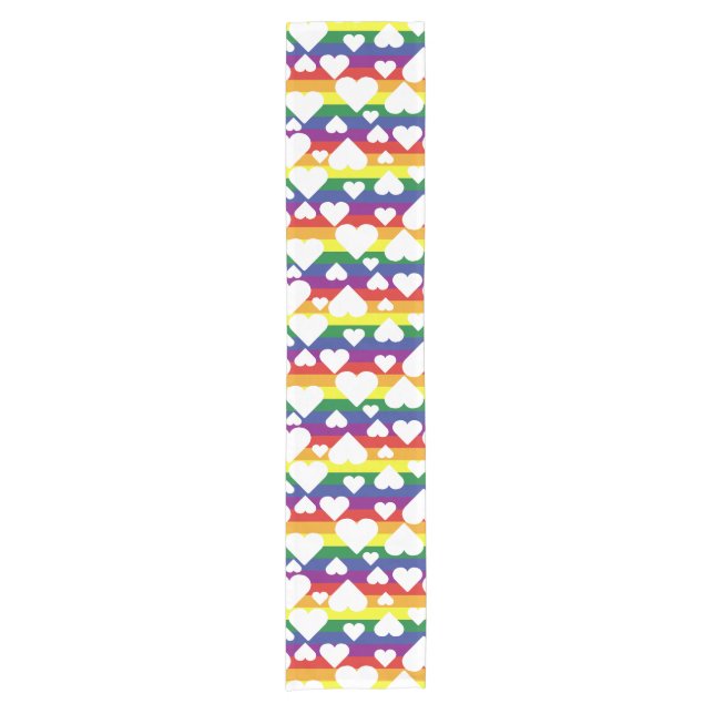 Rainbow Table Runner Kurzer Tischläufer (Vorderseite)