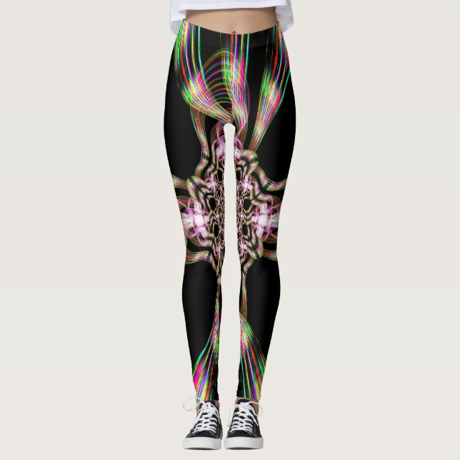Rainbow Taffy Candy Explosion Leggings (Vorderseite)