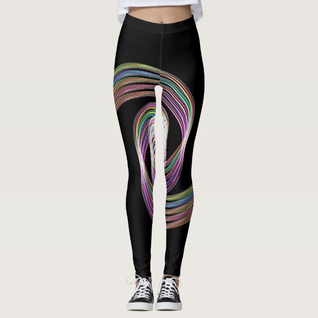 Rainbow Taffy Candy Leggings (Vorderseite)