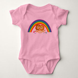 Rainbow Tango-Niedlicher Cartoon Lions Baby Appare Baby Strampler