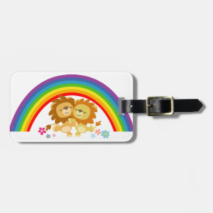 Rainbow Tango-Niedlicher Cartoon Löwen Gepäckmarke Gepäckanhänger