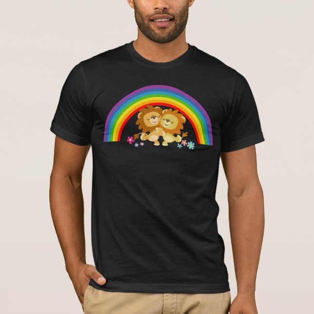 Rainbow Tango-Niedlicher Cartoon Löwen T - Shirt (Vorderseite)