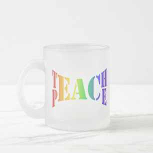 Rainbow Teach Peace Mattglastasse