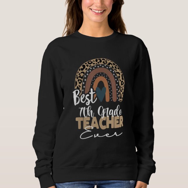 Rainbow Teacher Boho Sweatshirt (Vorderseite)