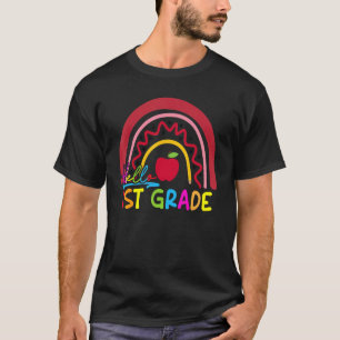 Rainbow Teacher der 1. Klasse Hallo erster Klasse  T-Shirt