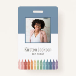 Rainbow Teacher Name Foto ID Abzeichen Ausweis