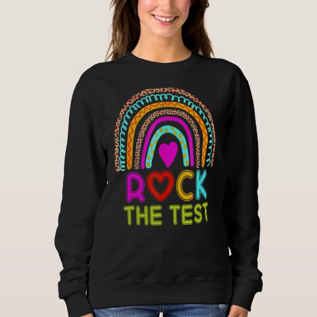 Rainbow Teacher Testing Day Sweatshirt (Vorderseite)