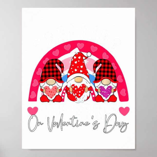 Rainbow Teaching 4th Grade On Valentines Day Teac  Poster (Vorne)