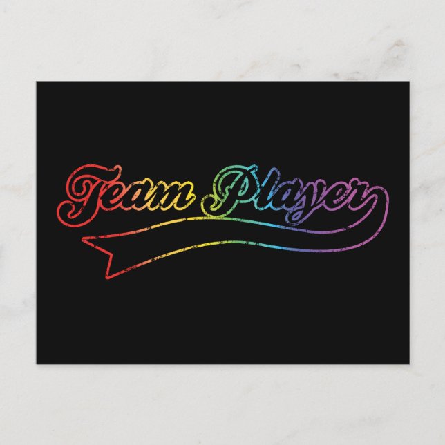 Rainbow Team Player Postkarte (Vorderseite)