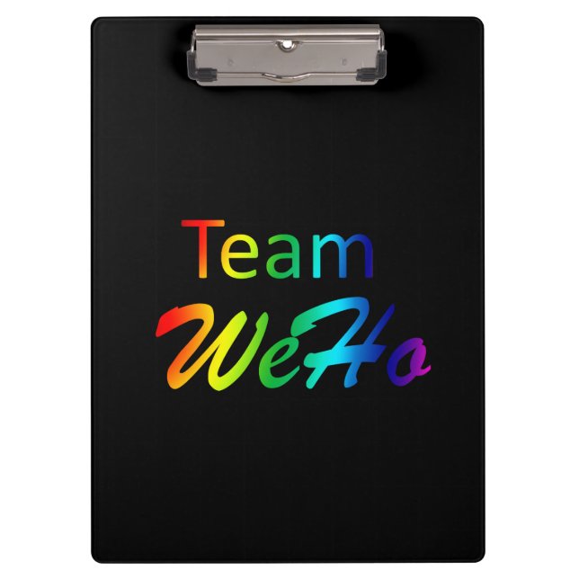 Rainbow Team WeHo Klemmbrett (Vorderseite)