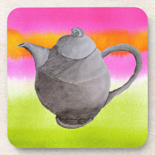 Rainbow Teapot arty tea party Getränkeuntersetzer
