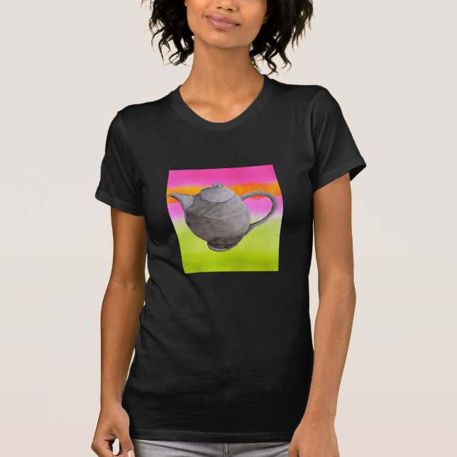 Rainbow Teapot arty tea party T-Shirt (Vorderseite)