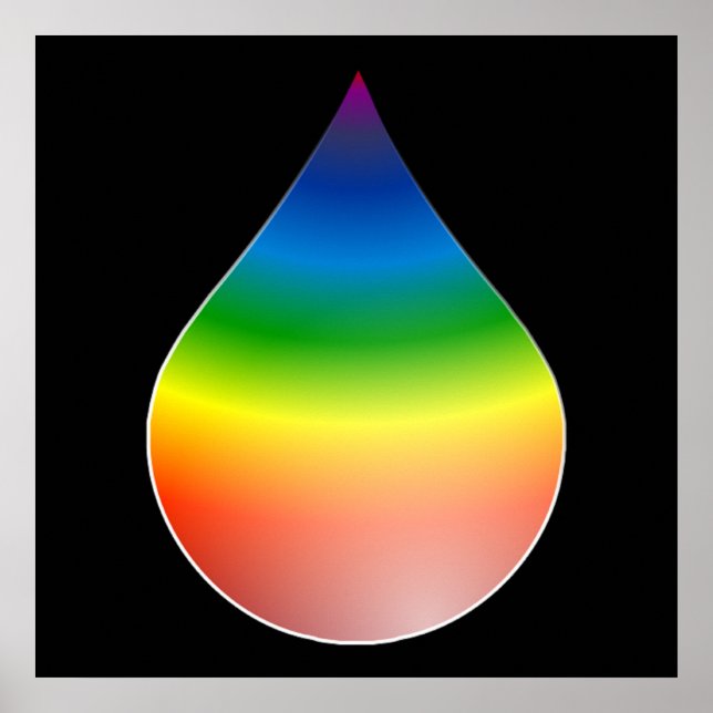 RAINBOW-TEARDROP POSTER (Vorne)