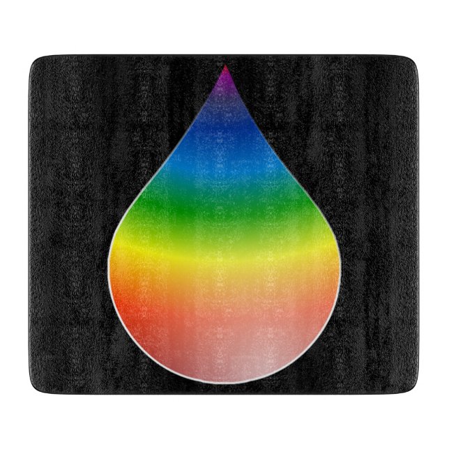 RAINBOW-TEARDROP SCHNEIDEBRETT (Vorderseite)