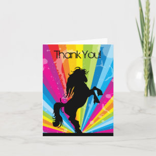 Rainbow Techno Silhouette Zuchtpferd Danke