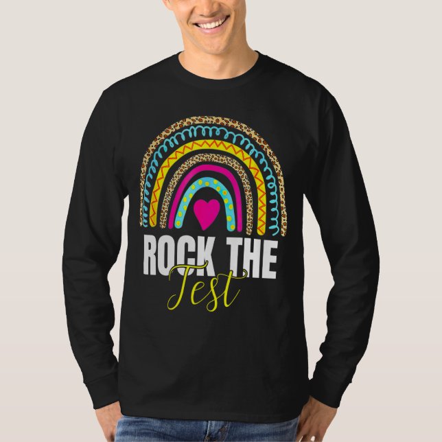 Rainbow-Testtag-Lehrer T-Shirt (Vorderseite)