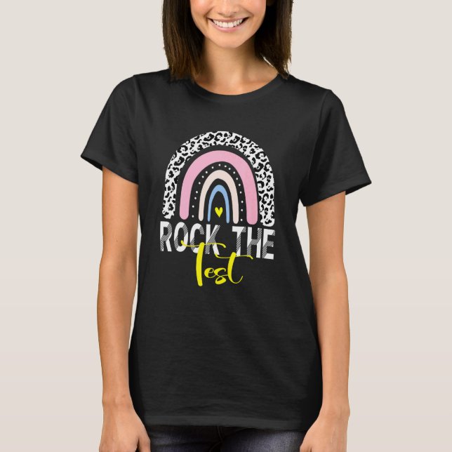 Rainbow-Testtag-Lehrer T-Shirt (Vorderseite)