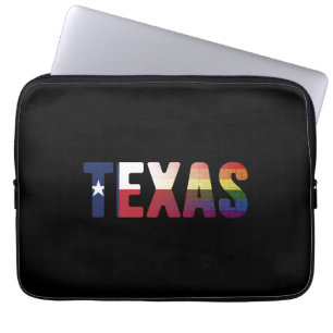 Rainbow Texas Flag Design für stolze LGBT Texan Laptopschutzhülle