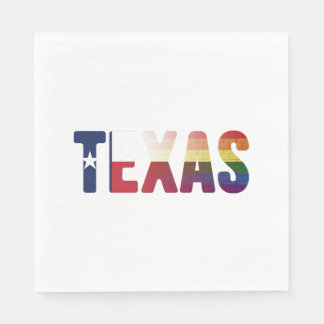 Rainbow Texas Flag Design für stolze LGBT Texan Serviette