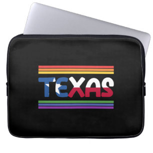Rainbow Texas Flag Design für stolze LGBT+ Texans Laptopschutzhülle