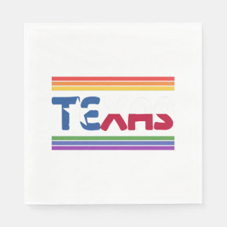 Rainbow Texas Flag Design für stolze LGBT+ Texans  Serviette