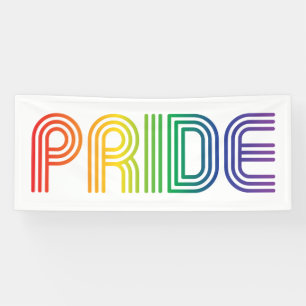 Rainbow Text Gay Pride Banner