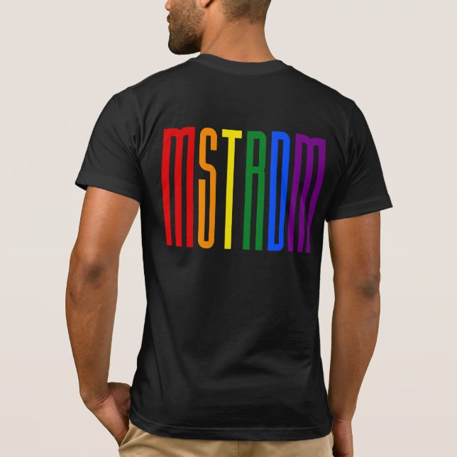 Rainbow Text LGBTQ Amsterdam Gay Pride LGBT T-Shirt (Rückseite)