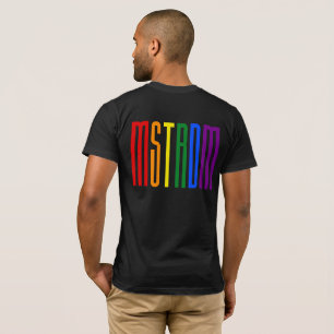 Rainbow Text LGBTQ Amsterdam Gay Pride LGBT T-Shirt