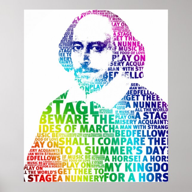Rainbow-Text-Shakespeare Poster (Vorne)