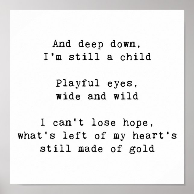 Rainbow-Texte Poster (Vorne)