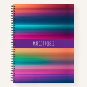 Rainbow Textur Linie Muster Notizbuch
