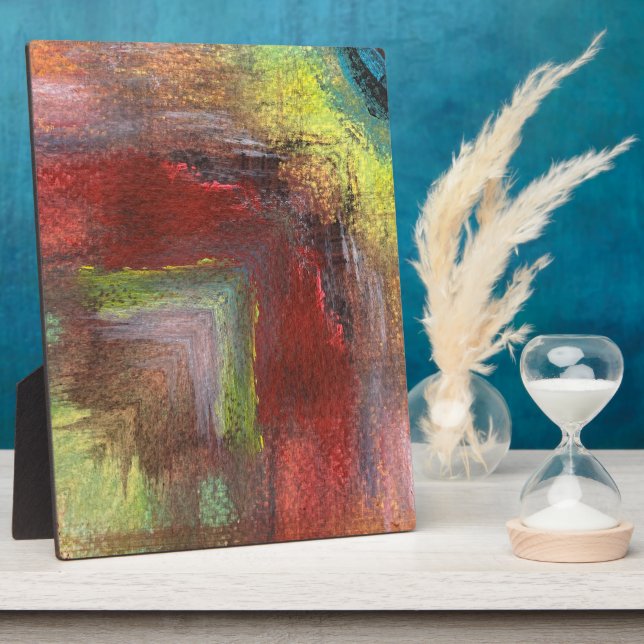 Rainbow Textural Abstrakt Fotoplatte (Seite)