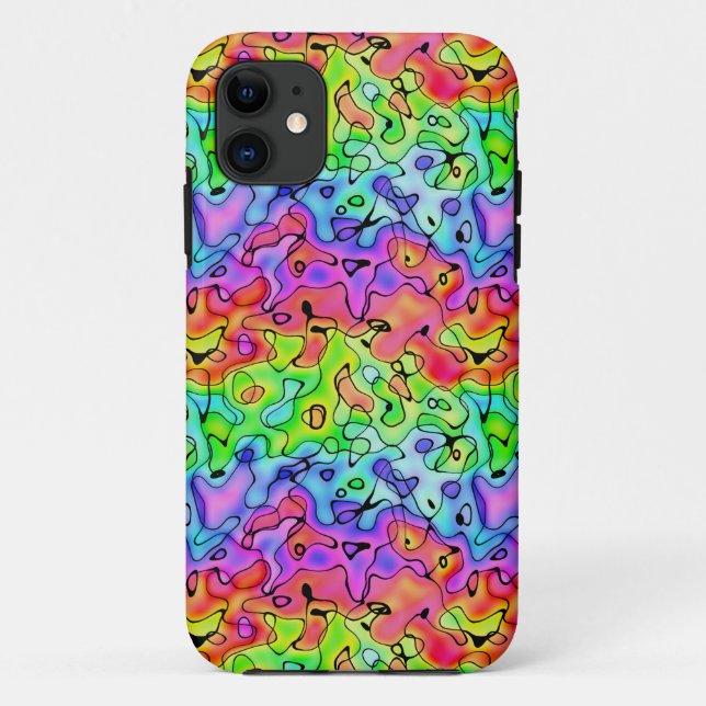 Rainbow Texture Case-Mate iPhone Hülle (Rückseite)
