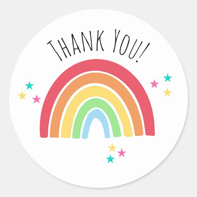 Rainbow Thankyou Sticker (Vorderseite)