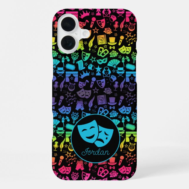 Rainbow Theater Lover iPhone 16 Plus Fall Hülle (Rückseite)