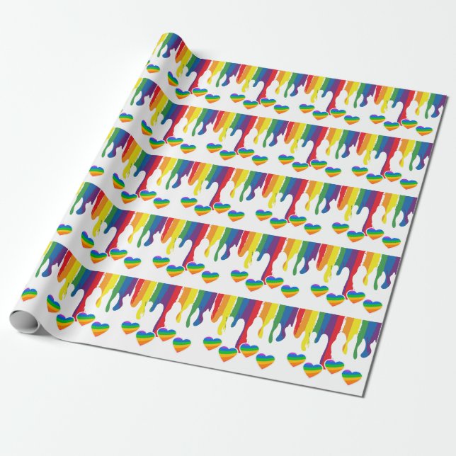 Rainbow-Thema Pride Month Pride LGBTQIA Geschenkpapier (Ungerollt)
