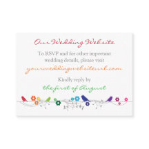 Rainbow Theme Birds Blume Hochzeit Website einfüge