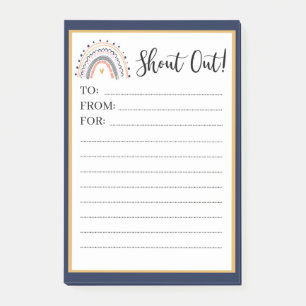 Rainbow Theme Happy Teacher Mail Post Notizen