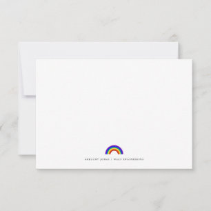 Rainbow Themed LGBTQ Flache Mitteilungskarte