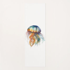 Rainbow Tides Jellyfish: Wasserfarben Kunst Yogamatte
