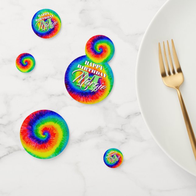 Rainbow Tie-Dye Alcohol Ink Konfetti (Gruppe)