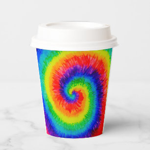 Rainbow Tie-Dye Alcohol Ink Pappbecher