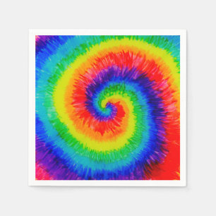 Rainbow Tie-Dye Alcohol Ink Serviette